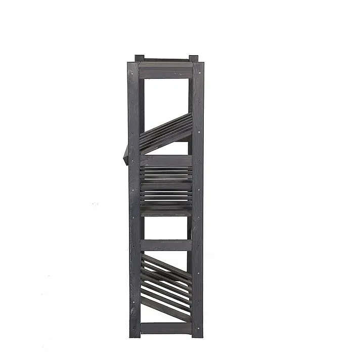 Proregal Flaschenregal & Weinregal SPREEWALD für 12 Flaschen - L x B x H: 33 x 70 x 124 cm, Holz - Graues, hölzernes Weinregal zur stilvollen Aufbewahrung von Weinflaschen. Ein attraktives Möbelstück für Weinliebhaber.