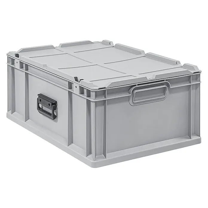 Proregal Euroboxen-Set 6x Eurobox NextGen Portable - Kunststoff, Grau, 6 Stk. - Graue Kunststoffbox mit Deckel, ideal zur Lagerung und Organisation von Gegenständen. Robuste Bauweise für den vielseitigen Einsatz.
