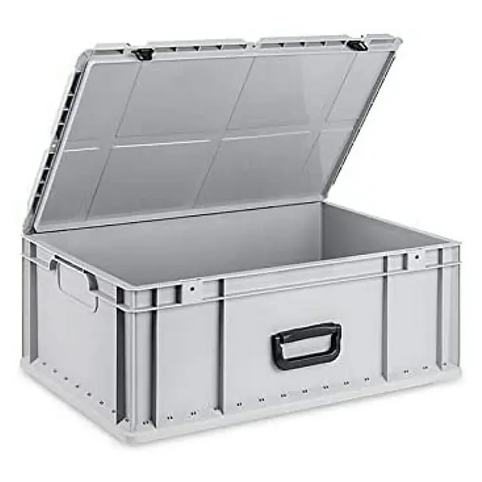 Proregal Euroboxen-Set 6x Eurobox NextGen Portable - Kunststoff, Grau, 6 Stk. - Graue Kunststoffbox mit Deckel. Ideal zur Aufbewahrung und zum Transport verschiedener Gegenstände.