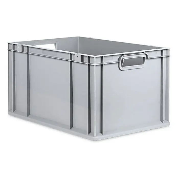 Proregal Eurobox Eurobox NextGen Grip - Kunststoff, Grau - Abbildung einer grauen Kunststoffbox mit Griffen. Die Box ist stabil und ideal für Lagerung und Transport von Gegenständen.