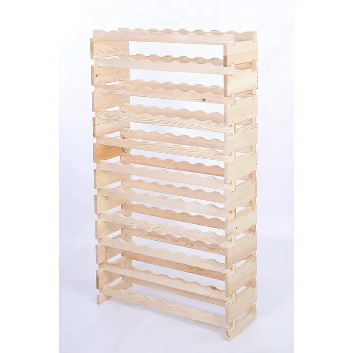 Proregal Flaschenregal Weinregal VINOTECA FLEX PRO für 88 Flaschen - L x B x H: 28 x 84 x 149 cm, Holz, Anzahl Böden: 11 Stk. - Weinregal aus hellem Holz. Das Weinregal ist leer und bietet Platz für viele Weinflaschen. Schlichtes, funktionales Design.