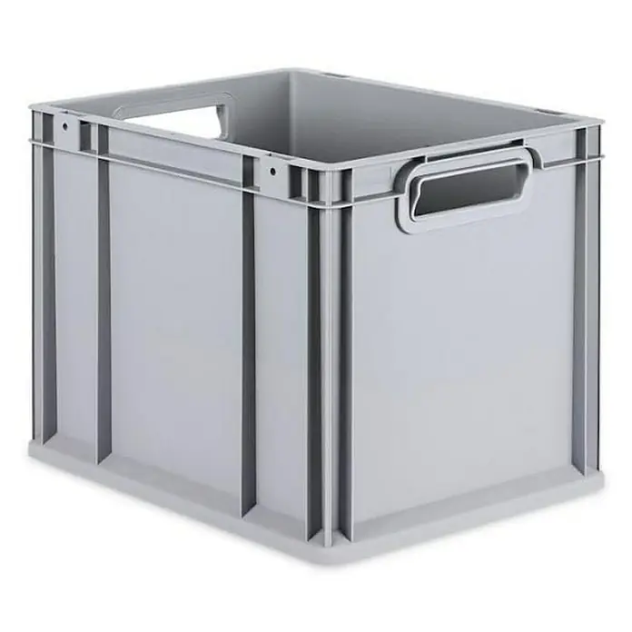 Proregal Euroboxen-Set 4x Eurobox NextGen Economy - Kunststoff, Grau, 4 Stk. - Graue Kunststoffbox mit Tragegriffen. Ideal zur Aufbewahrung und zum Transport von Gegenständen aller Art, robust und stapelbar.