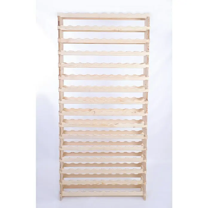 Proregal Flaschenregal Weinregal VINOTECA FLEX PRO für 160 Flaschen - L x B x H: 28 x 103 x 219 cm, Holz, Anzahl Böden: 16 Stk. - Weinregal aus hellem Holz mit mehreren Ablagen für Weinflaschen, ideal für die Lagerung und Präsentation von Wein.