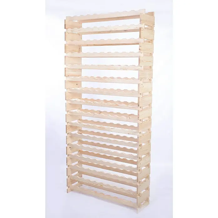 Proregal Flaschenregal Weinregal VINOTECA FLEX PRO für 160 Flaschen - L x B x H: 28 x 103 x 219 cm, Holz, Anzahl Böden: 16 Stk. - Weinregal aus hellem Holz, perfekt für die stilvolle Lagerung Ihrer Weinsammlung. Bietet viel Platz und ist ein echter Hingucker.