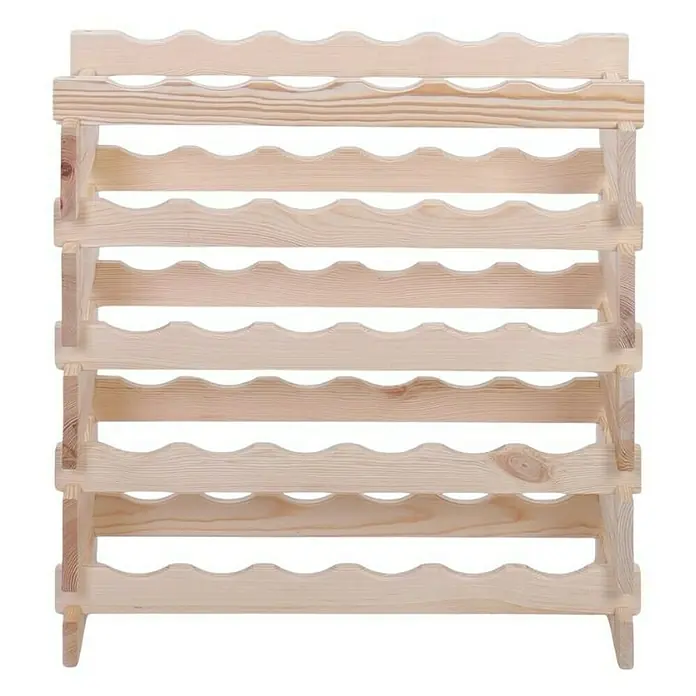 Proregal Flaschenregal Weinregal VINOTECA FLEX PRO für 30 Flaschen - L x B x H: 28 x 65 x 65 cm, Holz, Anzahl Böden: 5 Stk. - Weinregal aus hellem Holz. Das Regal bietet Platz für mehrere Weinflaschen und ist eine stilvolle Ergänzung für jede Bar oder Küche.