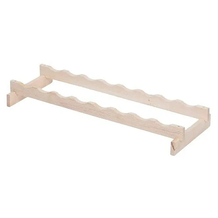 Proregal Flaschenregal Weinregal VINOTECA FLEX PRO für 8 Flaschen - L x B x H: 28 x 84 x 9 cm, Holz, Anzahl Böden: 1 Stk. - Ein unbehandelter Holzweinregal-Bausatz zur Selbstmontage mit geschwungenen Halterungen zur sicheren Aufbewahrung von Weinflaschen.