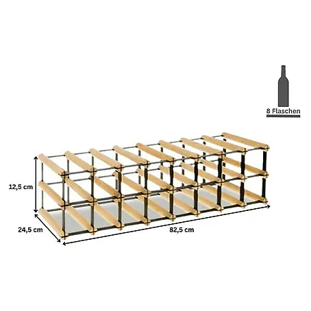 Proregal  Flaschenregal Modulares Weinregal VINOTECA MOD METAL für 8x1 Flaschen