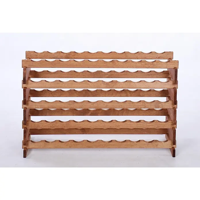 Proregal Flaschenregal Weinregal VINOTECA FLEX PRO für 50 Flaschen - L x B x H: 28 x 103 x 65 cm, Holz - Ein rustikales Weinregal aus Holz mit mehreren Ebenen zur stilvollen Aufbewahrung Ihrer Weinsammlung. Das Weinregal bietet Platz für mehrere Flaschen.