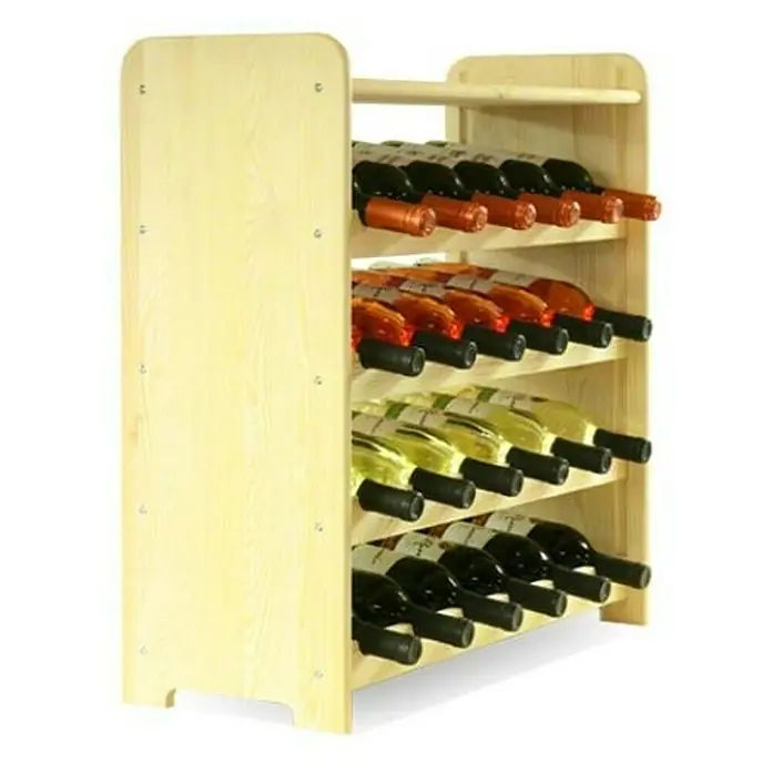Proregal Flaschenregal Weinregal PINOTWINE C für 24 Flaschen - Holz - Holz Weinregal mit mehreren Reihen. Es hält eine große Anzahl von Weinflaschen und ist für die Aufbewahrung von Wein konzipiert.