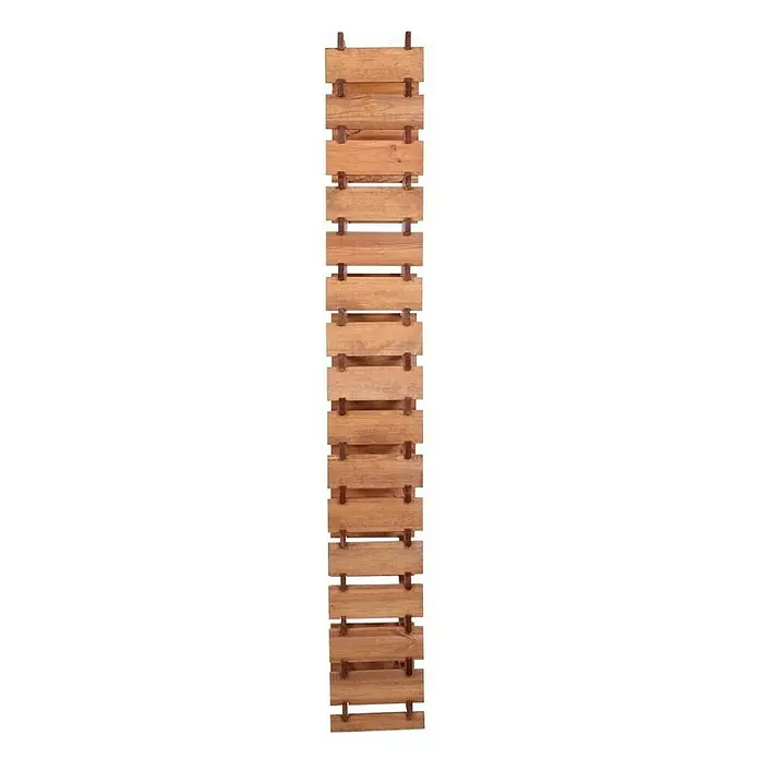 Proregal Flaschenregal Weinregal VINOTECA FLEX PRO für 64 Flaschen - L x B x H: 28 x 46 x 219 cm, Holz, Anzahl Böden: 16 Stk. - Ein hölzerner Badteppich aus verbundenen Holzlatten, der eine natürliche und rutschfeste Oberfläche für Badezimmer bietet.