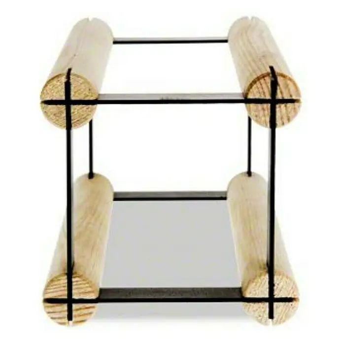 Proregal Flaschenregal Modulares Weinregal VINOTECA MOD METAL für 1x1 Flaschen - L x B x H: 24,5 x 12,5 x 12,5 cm, Holz - Weinregal mit Holz- und Metallgestell. Das Regal bietet Platz für mehrere Flaschen und ist ein dekoratives Element für jeden Raum.