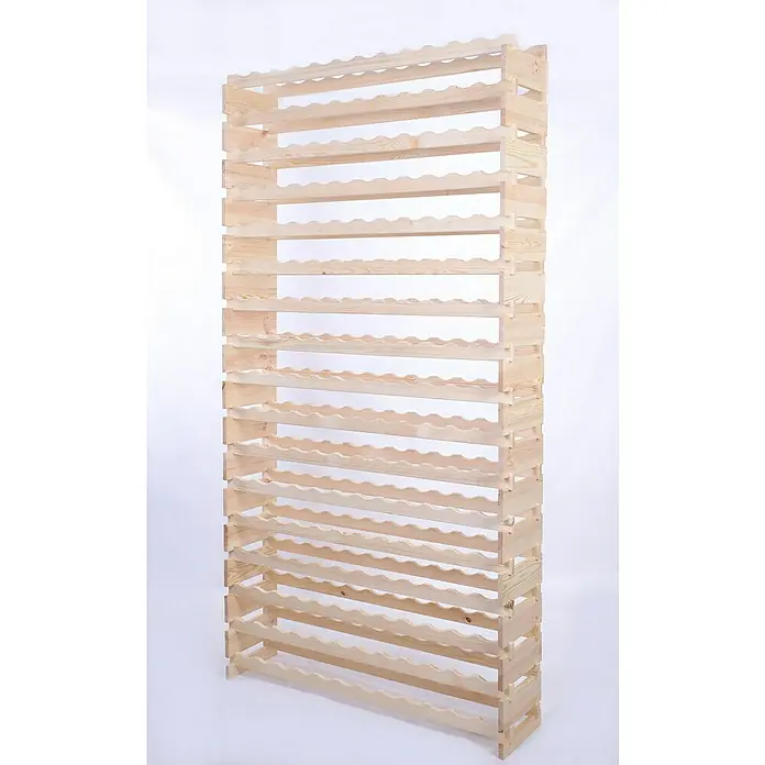 Proregal Flaschenregal Weinregal VINOTECA FLEX PRO für 204 Flaschen - L x B x H: 28 x 123 x 233 cm, Holz, Anzahl Böden: 17 Stk. - Holzweinregal mit mehreren Ebenen zur stilvollen und praktischen Aufbewahrung Ihrer Weinflaschen. Robust und natürlich schön.