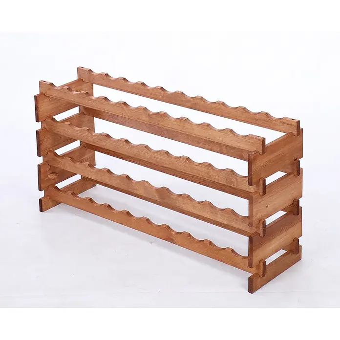 Proregal Flaschenregal Weinregal VINOTECA FLEX PRO für 40 Flaschen - L x B x H: 28 x 103 x 51 cm, Holz, Anzahl Böden: 4 Stk. - Weinregal aus Holz mit vier Ebenen zur stilvollen Aufbewahrung Ihrer Weinflaschen.