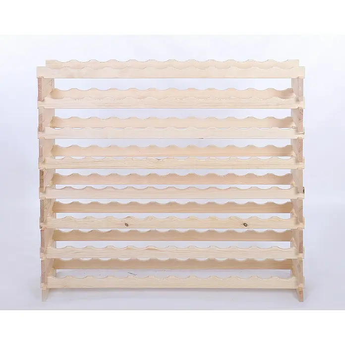 Proregal Flaschenregal Weinregal VINOTECA FLEX PRO für 96 Flaschen - L x B x H: 28 x 123 x 107 cm, Holz, Anzahl Böden: 8 Stk. - Holzweinregal mit mehreren Ebenen zur stilvollen Lagerung von Flaschen, ideal für Weinliebhaber und Sammler.