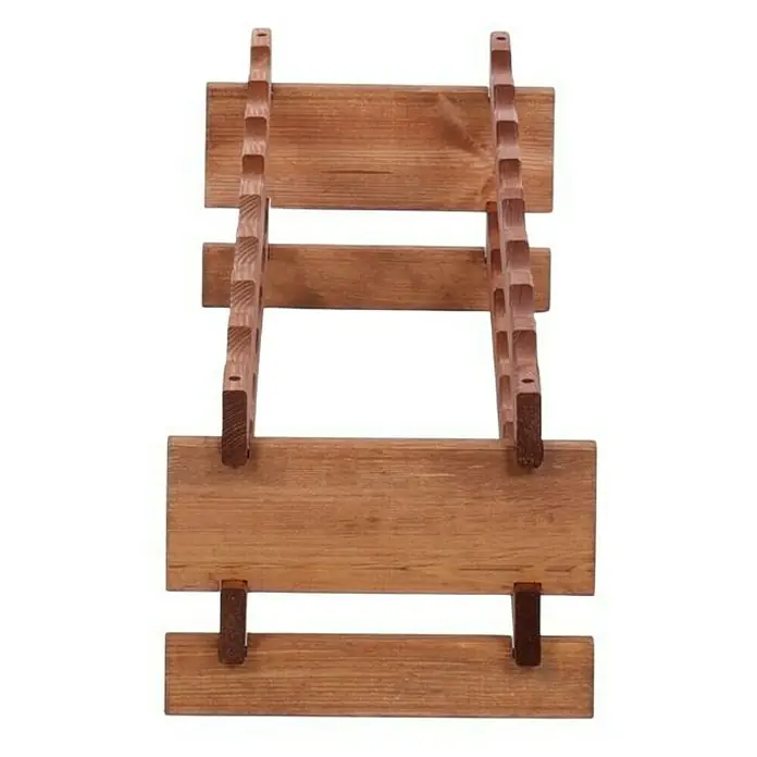 Proregal Flaschenregal Weinregal VINOTECA FLEX PRO für 16 Flaschen - L x B x H: 28 x 84 x 23 cm, Holz, Anzahl Böden: 2 Stk. - Dieses Bild zeigt einen hölzernen Gewürzständer, der für die Aufbewahrung von Gewürzen in der Küche entwickelt wurde. Er bietet praktischen Stauraum.
