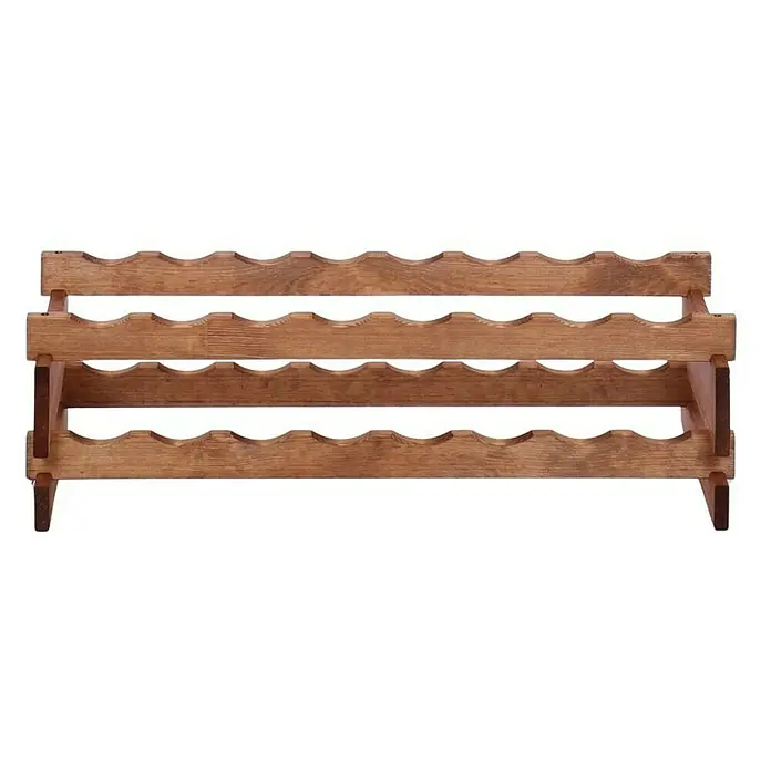 Proregal Flaschenregal Weinregal VINOTECA FLEX PRO für 16 Flaschen - L x B x H: 28 x 84 x 23 cm, Holz, Anzahl Böden: 2 Stk. - Holz-Weinregal mit drei Ebenen für die stilvolle Lagerung von Weinflaschen, ideal für Weinliebhaber und eine dekorative Ergänzung für jedes Zuhause.