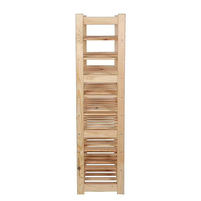 Proregal Flaschenregal Weinregal SPREEWALD für 60 Flaschen - L x B x H: 33 x 70 x 124 cm, Holz, Anzahl Böden: 10 Stk. - Dieser Regalbausatz aus hellem Holz ist ideal, um Wein stilvoll zu lagern und bietet eine rustikale und praktische Lösung.