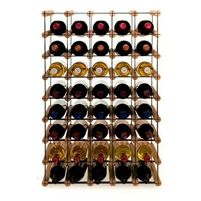 Proregal Flaschenregal Modulares Weinregal VINOTECA MOD METAL für 5x8 Flaschen - Holz - Weinregal mit mehreren Flaschen Wein. Das Regal bietet Platz für eine Vielzahl von Weinsorten und ist aus robustem Material gefertigt.