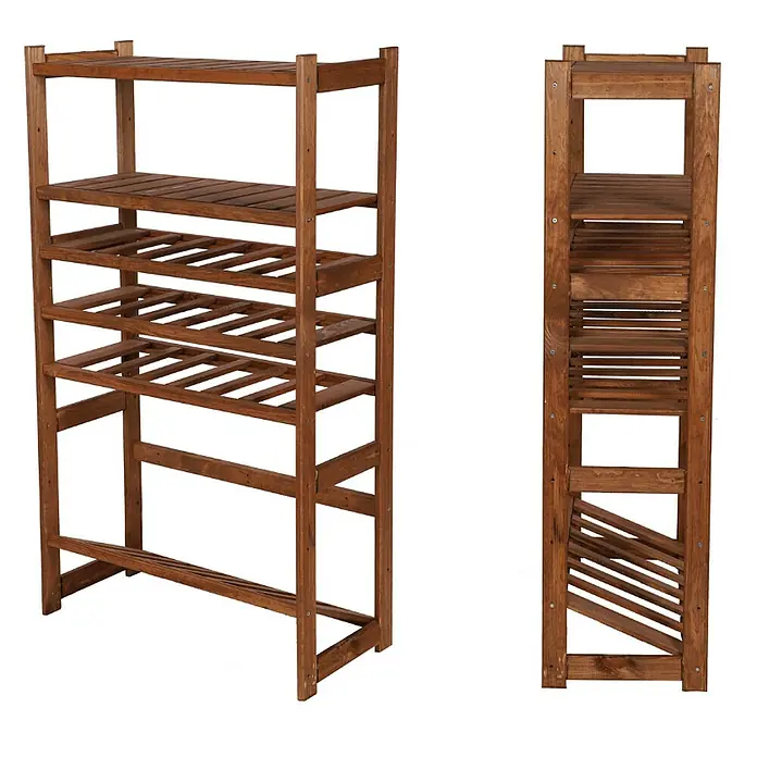 Proregal Flaschenregal & Weinregal SPREEWALD für 18 Flaschen - L x B x H: 33 x 70 x 124 cm, Holz - Holzregal mit mehreren Ablagen für vielfältige Nutzungsmöglichkeiten im Haushalt und Garten.