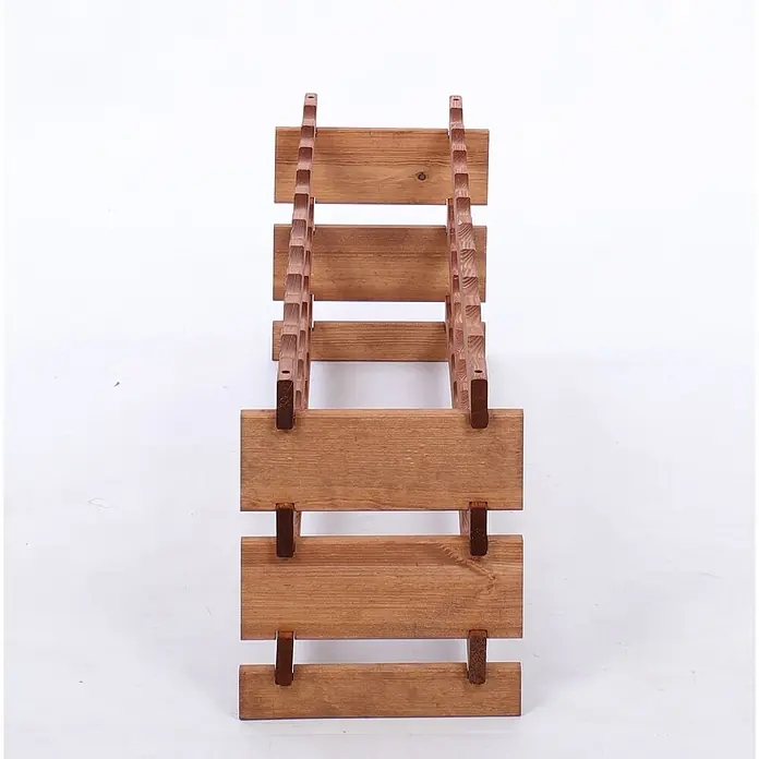 Proregal Flaschenregal Weinregal VINOTECA FLEX PRO für 30 Flaschen - L x B x H: 28 x 103 x 37 cm, Holz - Weinregal aus Holz, rustikal und platzsparend für die Aufbewahrung von Weinflaschen.