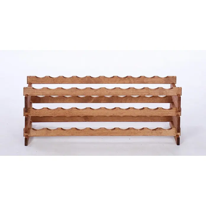 Proregal Flaschenregal Weinregal VINOTECA FLEX PRO für 30 Flaschen - L x B x H: 28 x 103 x 37 cm, Holz - Ein rustikales Weinregal aus Holz mit vier Ebenen zur stilvollen Aufbewahrung von Weinflaschen. Ideal für Weinliebhaber.
