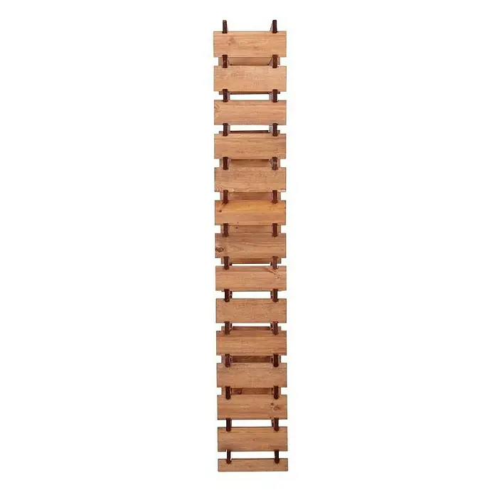 Proregal Flaschenregal Weinregal VINOTECA FLEX PRO für 84 Flaschen - L x B x H: 28 x 65 x 191 cm, Holz, Anzahl Böden: 14 Stk. - Ein vertikaler Holzweinständer, der mehrere Flaschen aufnehmen kann, mit einem rustikalen und minimalistischen Design.