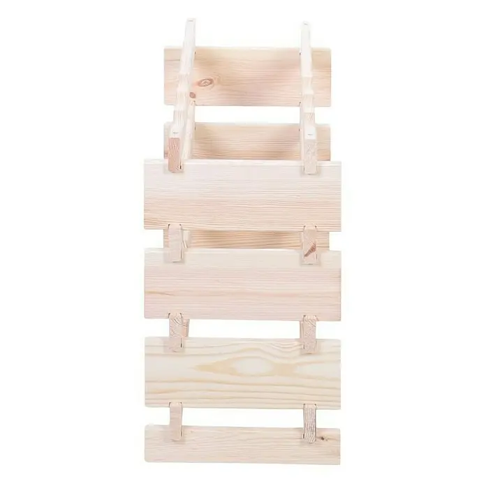 Proregal Flaschenregal Weinregal VINOTECA FLEX PRO für 24 Flaschen - L x B x H: 28 x 65 x 51 cm, Holz, Anzahl Böden: 4 Stk. - Dieser Artikel ist ein heller, hölzerner Weinregal, das sich ideal zur Aufbewahrung Ihrer Weinsammlung eignet und eine rustikale Note verleiht.