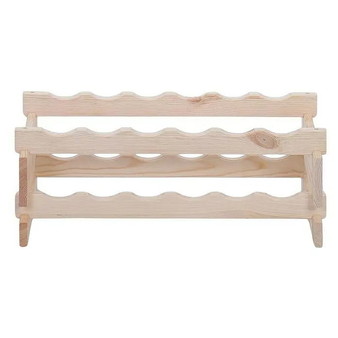 Proregal Flaschenregal Weinregal VINOTECA FLEX PRO für 12 Flaschen - L x B x H: 28 x 65 x 23 cm, Holz, Anzahl Böden: 2 Stk. - Holz Weinflaschenregal mit drei Ebenen zur stilvollen Lagerung von Weinflaschen. Ein praktisches und dekoratives Element für Weinliebhaber.