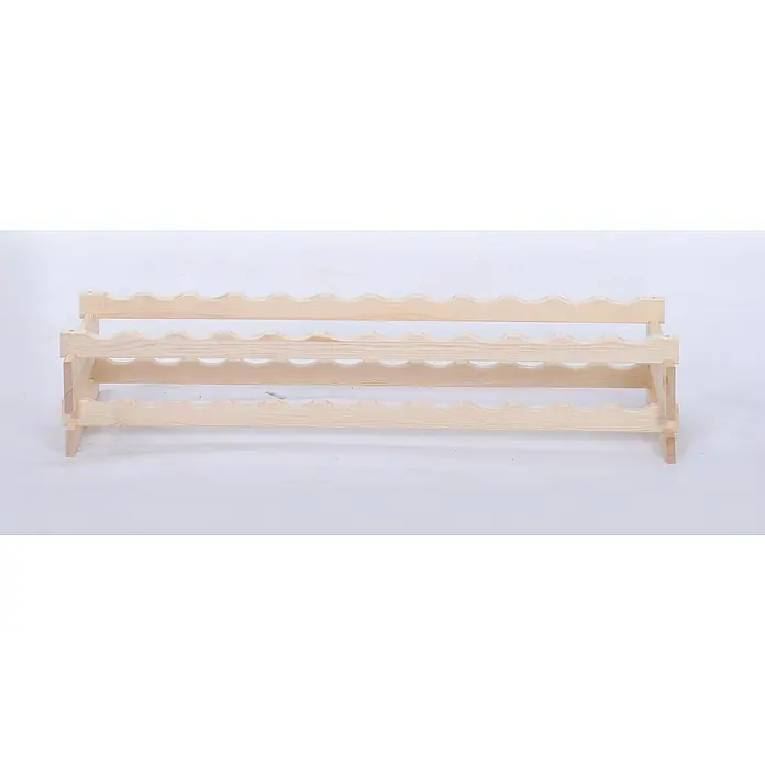 Proregal Flaschenregal Weinregal VINOTECA FLEX PRO für 24 Flaschen - L x B x H: 28 x 123 x 23 cm, Holz, Anzahl Böden: 2 Stk. - Ein zweistöckiges Weinregal aus hellem Holz, das sich ideal zur Aufbewahrung und Präsentation Ihrer Weinsammlung eignet.