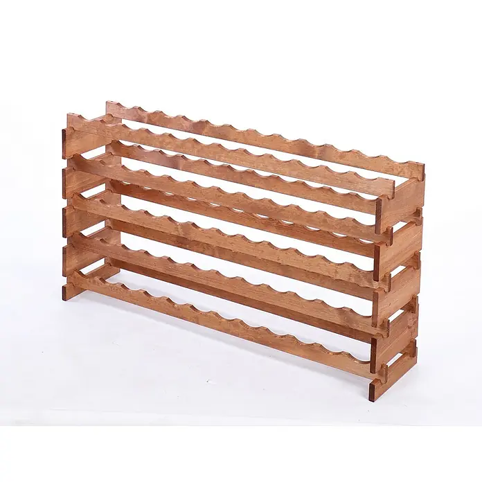 Proregal Flaschenregal Weinregal VINOTECA FLEX PRO für 60 Flaschen - L x B x H: 28 x 123 x 65 cm, Holz, Anzahl Böden: 5 Stk. - Weinregal aus Holz mit vier Ebenen zur Aufbewahrung von Weinflaschen. Ideal für die stilvolle Lagerung und Präsentation Ihrer Weinsammlung.