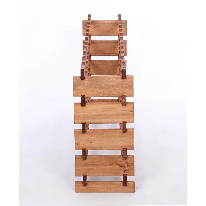 Proregal Flaschenregal Weinregal VINOTECA FLEX PRO für 60 Flaschen - L x B x H: 28 x 123 x 65 cm, Holz, Anzahl Böden: 5 Stk. - Ein hölzerner Weinregal-Bausatz, unbehandelt, bietet Platz für mehrere Flaschen und kann selbst zusammengebaut werden.