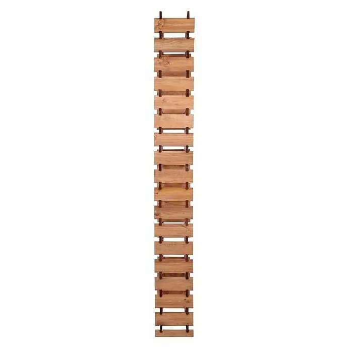 Proregal Flaschenregal Weinregal VINOTECA FLEX PRO für 108 Flaschen - L x B x H: 28 x 65 x 247 cm, Holz, Anzahl Böden: 18 Stk. - Lange Holzleiter mit braunen Sprossen. Ideal für Dekoration oder als ungewöhnliches Regal. Die Holzleiter ist ein echter Hingucker.