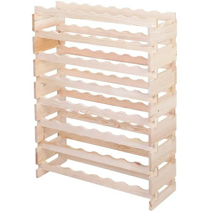 Proregal Flaschenregal Weinregal VINOTECA FLEX PRO für 68 Flaschen - L x B x H: 28 x 84 x 107 cm, Holz, Anzahl Böden: 8 Stk. - Holz Weinregal zur Lagerung von Weinflaschen, ideal für die Küche oder den Weinkeller. Praktisch und stilvoll.