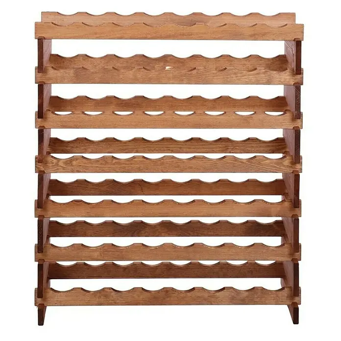 Proregal Flaschenregal Weinregal VINOTECA FLEX PRO für 56 Flaschen - L x B x H: 28 x 84 x 93 cm, Holz, Anzahl Böden: 7 Stk. - Weinregal aus Holz mit mehreren Ebenen zur Aufbewahrung von Weinflaschen. Ideal für Weinliebhaber, die ihre Sammlung stilvoll präsentieren möchten.