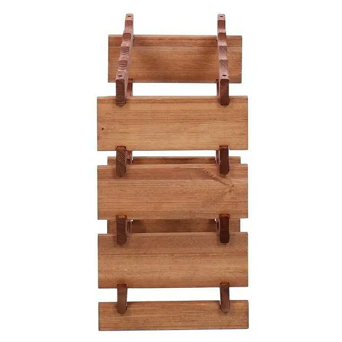 Proregal Flaschenregal Weinregal VINOTECA FLEX PRO für 16 Flaschen - L x B x H: 28 x 46 x 51 cm, Holz, Anzahl Böden: 4 Stk. - Eine stilvolle braune Weinflaschenablage aus Holz, die nicht nur praktisch ist, sondern auch als dekoratives Element dient.