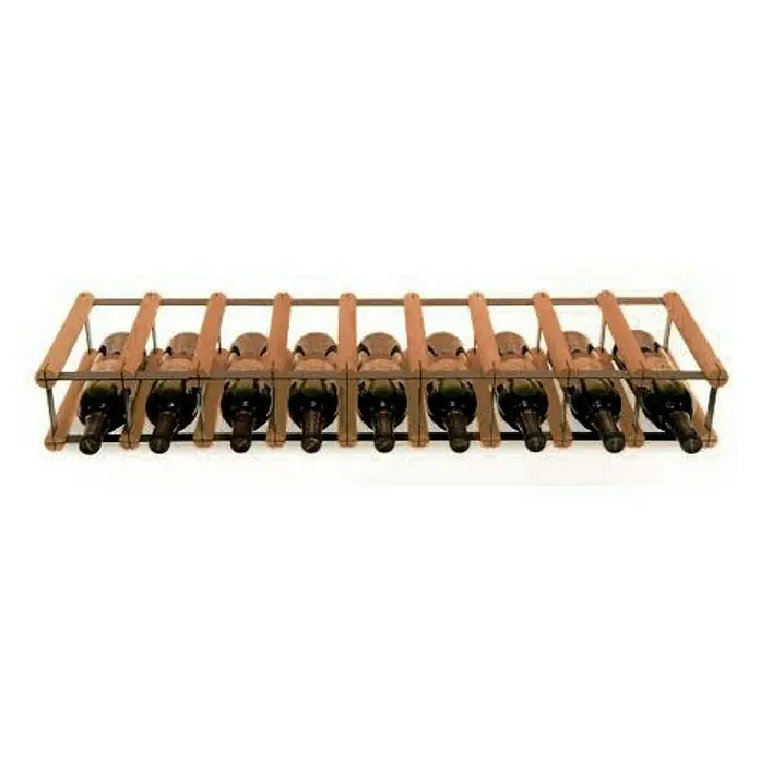 Proregal Flaschenregal Modulares Weinregal VINOTECA MOD METAL für 9x1 Flaschen - L x B x H: 24,5 x 92,5 x 12,5 cm, Holz - Weinregal mit zehn Weinflaschen. Das Holzregal ist mit zehn Flaschen Wein bestückt und wird liegend gelagert. Es bietet eine stilvolle Aufbewahrung.