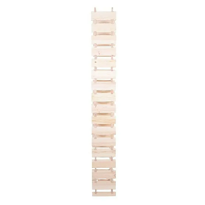 Proregal Flaschenregal Weinregal VINOTECA FLEX PRO für 68 Flaschen - L x B x H: 28 x 46 x 233 cm, Holz, Anzahl Böden: 17 Stk. - Hier ist ein rollbares Lattenrost, bestehend aus unbehandelten Holzlatten, die für ein einfaches Verstauen aufgerollt werden können.