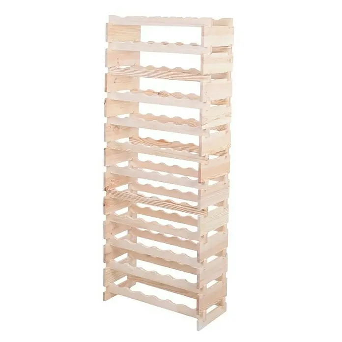 Proregal Flaschenregal Weinregal VINOTECA FLEX PRO für 72 Flaschen - L x B x H: 28 x 65 x 163 cm, Holz, Anzahl Böden: 12 Stk. - Holzweinregal mit vielen Regalen zur Aufbewahrung von Weinflaschen oder anderen Getränken.