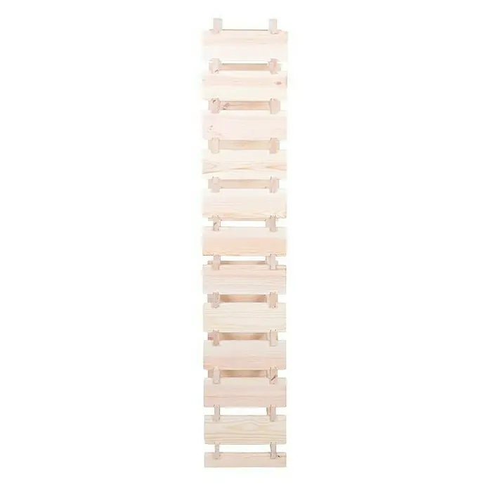 Proregal Flaschenregal Weinregal VINOTECA FLEX PRO für 72 Flaschen - L x B x H: 28 x 65 x 163 cm, Holz, Anzahl Böden: 12 Stk. - Hölzerner Bettrahmen aus hellem Holz mit Holzlatten, die mit Holzstücken miteinander verbunden sind und eine robuste Basis bilden.