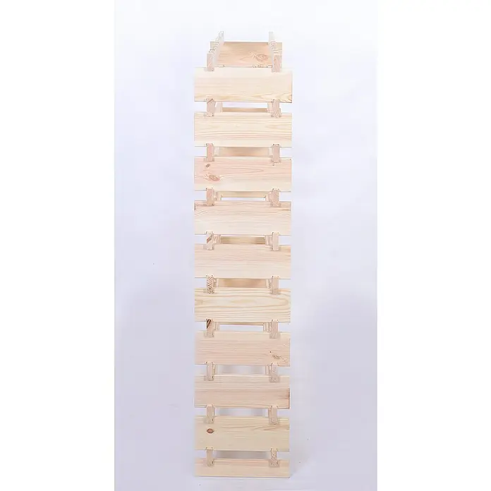 Proregal Flaschenregal Weinregal VINOTECA FLEX PRO für 120 Flaschen - Holz, Anzahl Böden: 10 Stk. - Holz-Weinregal: Stilvolles Weinregal aus hellem Holz, ideal für die Aufbewahrung und Präsentation Ihrer Weinsammlung.