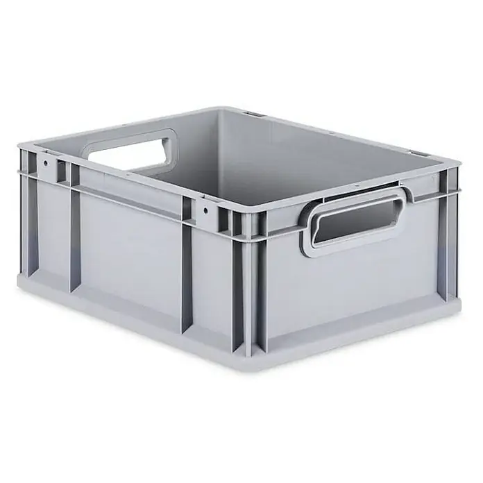 Proregal Eurobox Eurobox NextGen Grip - Kunststoff, Grau - Graue Kunststoffbox mit Griffen an den Seiten, ideal für Lagerung und Transport. Robust und vielseitig einsetzbar.