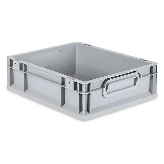 Proregal Euroboxen-Set 10x Eurobox NextGen Economy - Kunststoff, Grau, 10 Stk. - Graue Kunststoffbox mit Griffen zur einfachen Handhabung und Lagerung verschiedener Gegenstände. Ideal für den Einsatz in Lager und Werkstatt.
