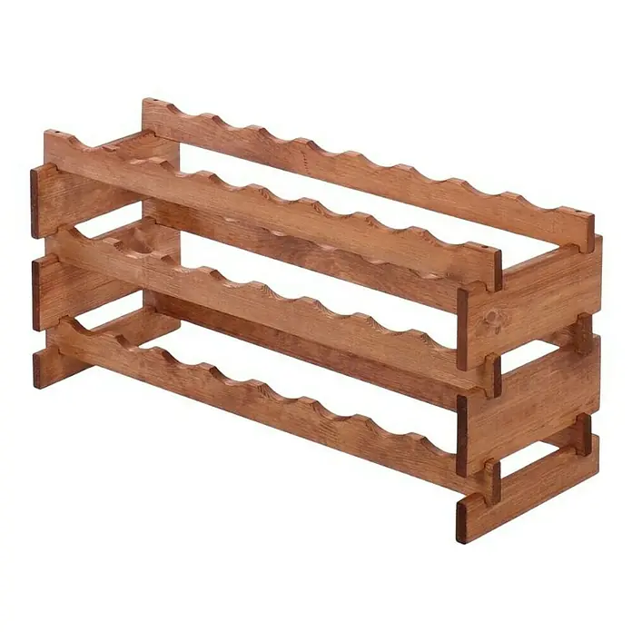 Proregal Flaschenregal Weinregal VINOTECA FLEX PRO für 24 Flaschen - L x B x H: 28 x 84 x 37 cm, Holz, Anzahl Böden: 3 Stk. - Ein Weinflaschenregal aus Holz für die stilvolle Lagerung von Weinflaschen. Das Regal bietet Platz für mehrere Flaschen und ist eine praktische Lösung.