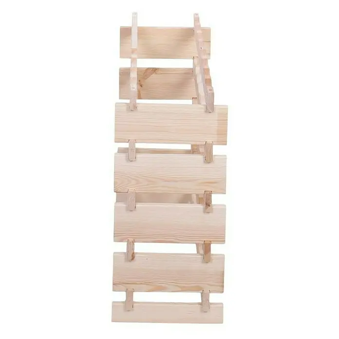 Proregal Flaschenregal Weinregal VINOTECA FLEX PRO für 40 Flaschen - L x B x H: 28 x 84 x 65 cm, Holz, Anzahl Böden: 5 Stk. - Ein vielseitiges, helles Holzregal mit mehreren Ablageflächen, ideal für die Aufbewahrung und Präsentation verschiedener Gegenstände im Haushalt.