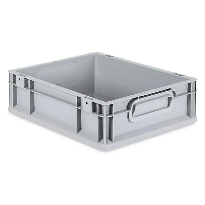 Proregal Euroboxen-Set 16x Eurobox NextGen Economy - L x B x H: 40 x 30 x 12 cm, Kunststoff, Grau, 16 Stk. - Graue Kunststoffbox mit Griffen zur Aufbewahrung und zum Transport von Gegenständen, ideal für Lagerung und Organisation.