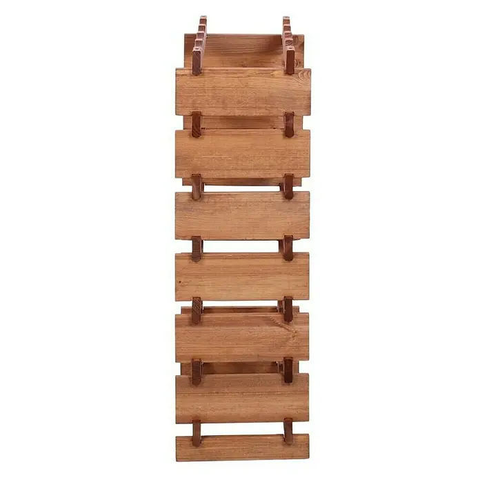 Proregal Flaschenregal Weinregal VINOTECA FLEX PRO für 28 Flaschen - L x B x H: 28 x 46 x 93 cm, Holz, Anzahl Böden: 7 Stk. - Attraktives Weinregal aus Holz für die stilvolle Aufbewahrung Ihrer Weinsammlung, gefertigt aus warmem, braunem Holz.