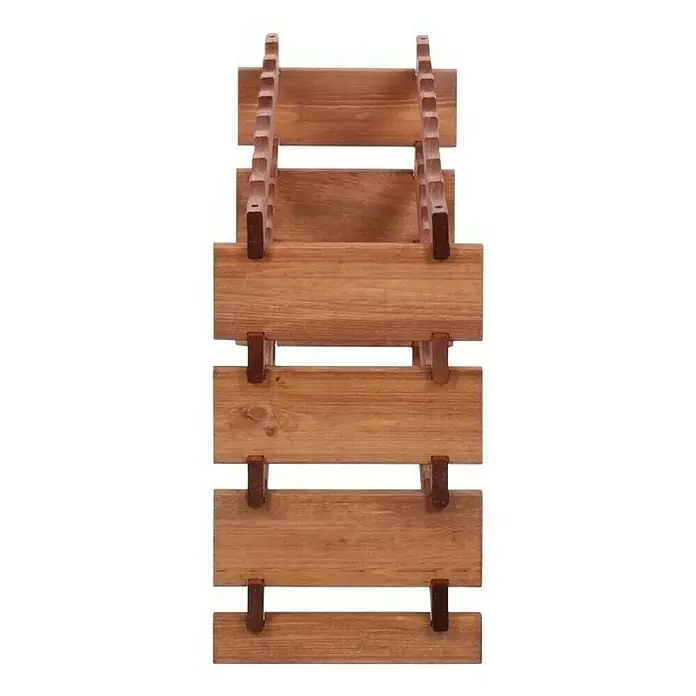 Proregal Flaschenregal Weinregal VINOTECA FLEX PRO für 32 Flaschen - L x B x H: 28 x 84 x 51 cm, Holz, Anzahl Böden: 4 Stk. - Dieser Weinflaschenhalter aus Holz bietet Platz für mehrere Flaschen und verleiht Ihrer Einrichtung eine rustikale Note.