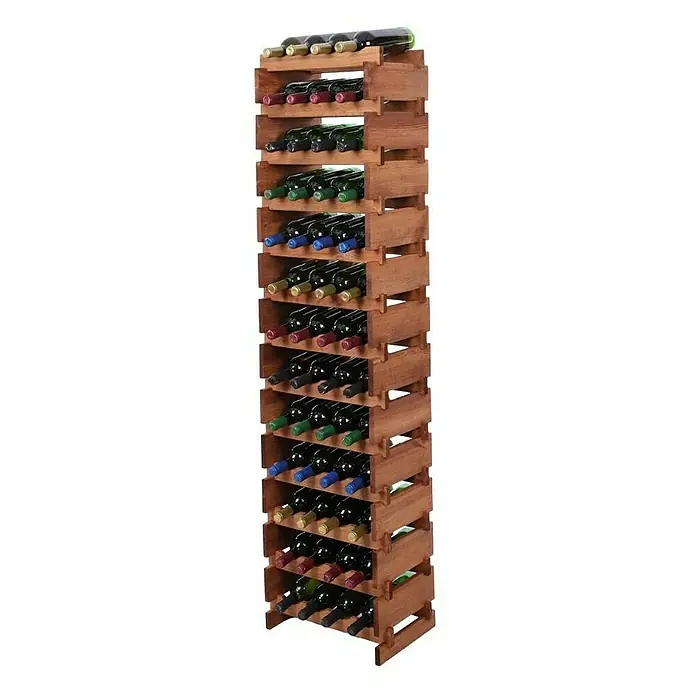 Proregal Flaschenregal Weinregal VINOTECA FLEX PRO für 52 Flaschen - L x B x H: 28 x 46 x 177 cm, Holz, Anzahl Böden: 13 Stk. - Weinflaschenregal aus Holz mit vielen Flaschen. Das Regal bietet viel Stauraum und ist ein echter Hingucker. Ideal für Weinliebhaber!