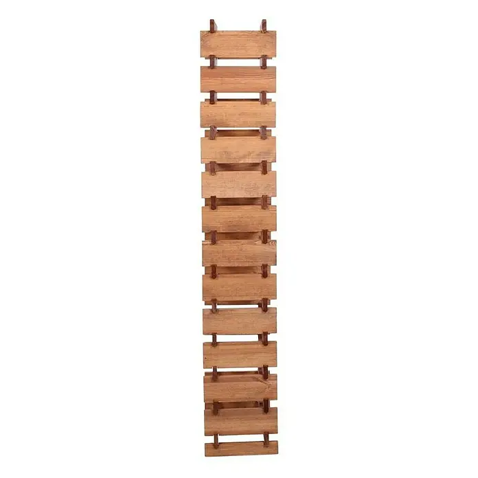 Proregal Flaschenregal Weinregal VINOTECA FLEX PRO für 52 Flaschen - L x B x H: 28 x 46 x 177 cm, Holz, Anzahl Böden: 13 Stk. - Diese Aufnahme zeigt ein Regal aus hellem Holz, dessen schlichtes Design die natürliche Maserung hervorhebt. Es ist ideal für jedes Zuhause.