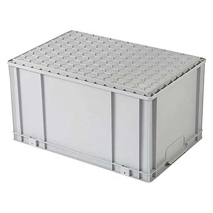 Proregal Euroboxen-Set 6x Eurobox NextGen Portable - Kunststoff, Grau, 6 Stk. - Graue Kunststoffbox mit sechseckigem Deckel, ideal zur Lagerung und Organisation von Gegenständen aller Art. Robust und stapelbar.